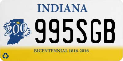 IN license plate 995SGB