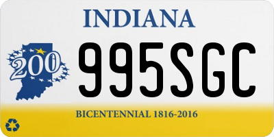 IN license plate 995SGC