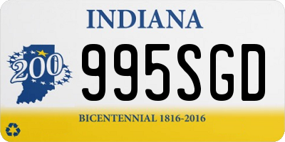 IN license plate 995SGD