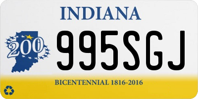 IN license plate 995SGJ