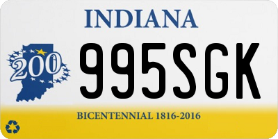 IN license plate 995SGK