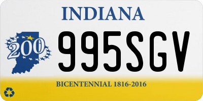 IN license plate 995SGV
