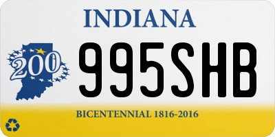 IN license plate 995SHB