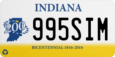 IN license plate 995SIM