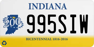 IN license plate 995SIW