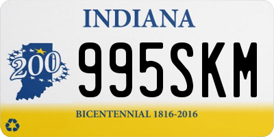 IN license plate 995SKM