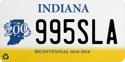 IN license plate 995SLA