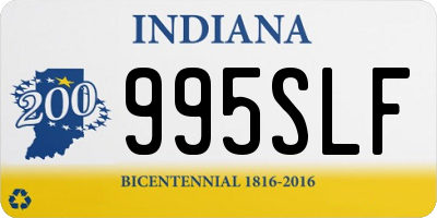 IN license plate 995SLF