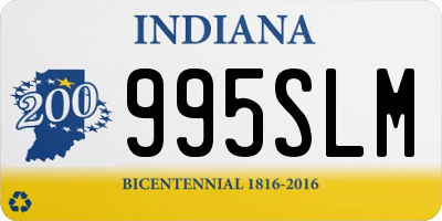 IN license plate 995SLM