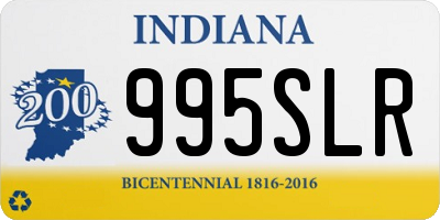 IN license plate 995SLR