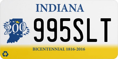 IN license plate 995SLT