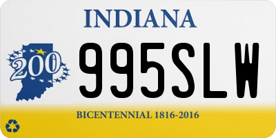 IN license plate 995SLW