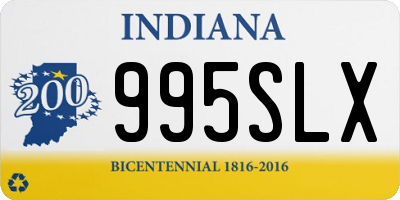 IN license plate 995SLX