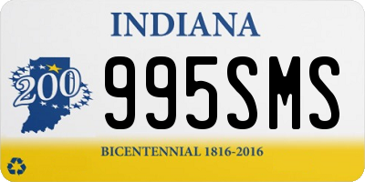 IN license plate 995SMS