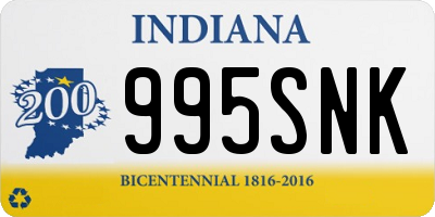 IN license plate 995SNK