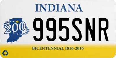 IN license plate 995SNR