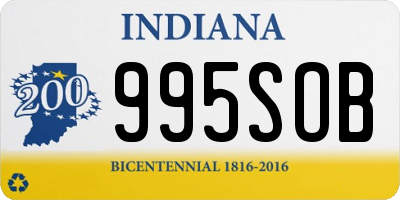 IN license plate 995SOB