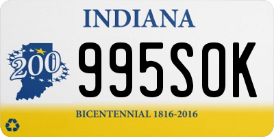 IN license plate 995SOK