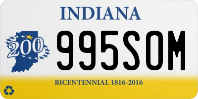 IN license plate 995SOM