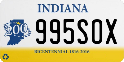 IN license plate 995SOX