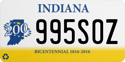 IN license plate 995SOZ