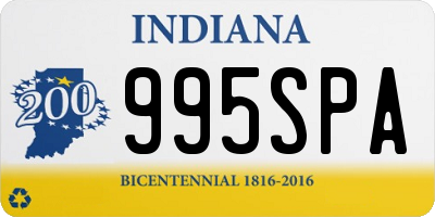 IN license plate 995SPA