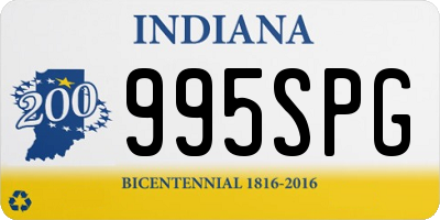 IN license plate 995SPG