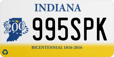 IN license plate 995SPK