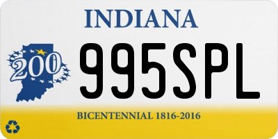 IN license plate 995SPL