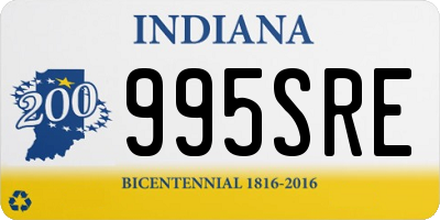 IN license plate 995SRE