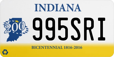 IN license plate 995SRI