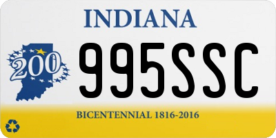 IN license plate 995SSC