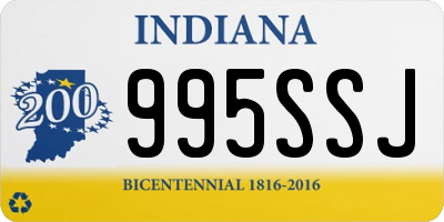 IN license plate 995SSJ