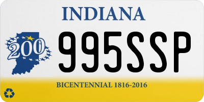 IN license plate 995SSP