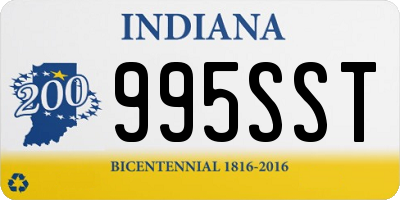 IN license plate 995SST