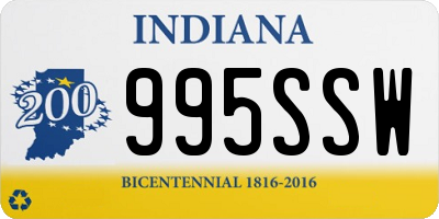 IN license plate 995SSW