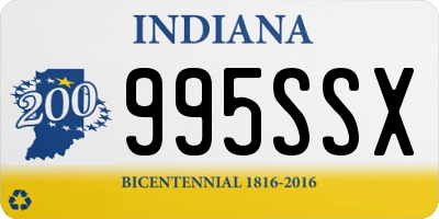 IN license plate 995SSX