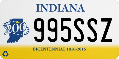 IN license plate 995SSZ