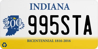 IN license plate 995STA