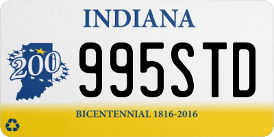 IN license plate 995STD