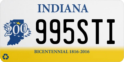 IN license plate 995STI