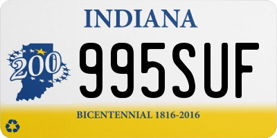 IN license plate 995SUF