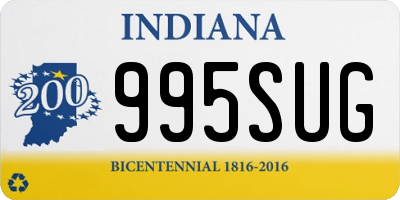 IN license plate 995SUG