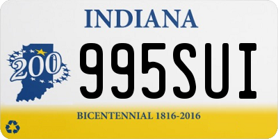 IN license plate 995SUI