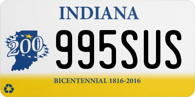 IN license plate 995SUS