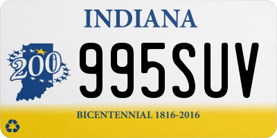 IN license plate 995SUV