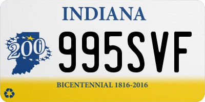 IN license plate 995SVF