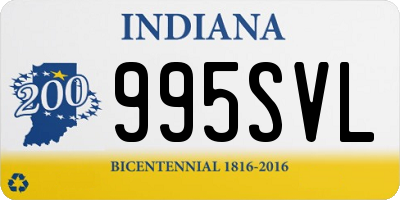 IN license plate 995SVL