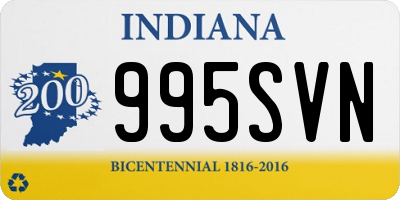 IN license plate 995SVN