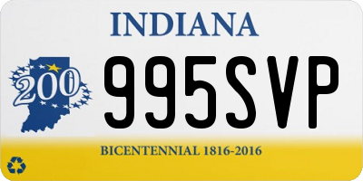 IN license plate 995SVP